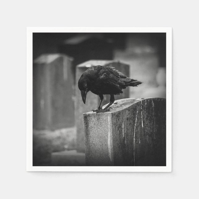 Serviette En Papier Falln Cemetery Crow (Devant)