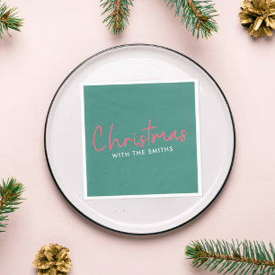 Serviette En Papier Famille Christmas   Stylish Trendy