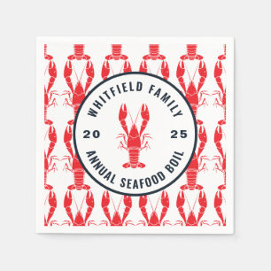 Serviette En Papier Famille Crevettes Bouillabaisse Homard Papier Pers