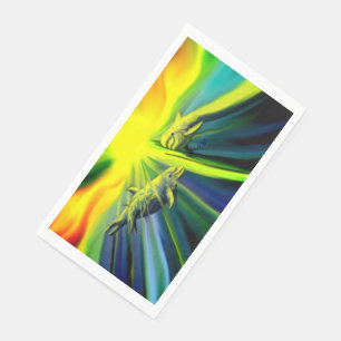 Serviette En Papier Famille de dauphins sous le soleil