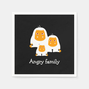Serviette En Papier Famille en colère Singes design T-Shirt Bain Mat