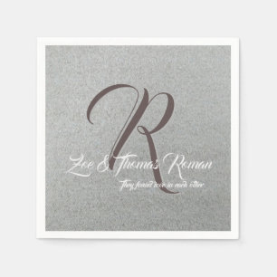 Serviette En Papier Famille monogramme serviette personnalisée