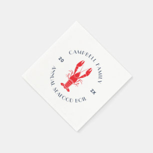 Serviette En Papier Famille Réunion Bouillabaisse de Homard Été Papier