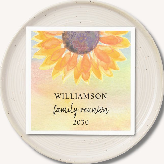 Serviette En Papier Famille Réunion Floral (Créateur téléchargé)