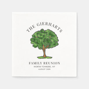 Serviette En Papier Famille Réunion généalogique Arbre Cousins papier