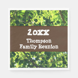 Serviette En Papier Family Reunion Green Feuilles pique-nique extérieu
