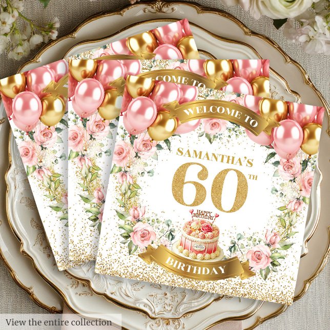 Serviette En Papier Fancy Boho 60e Anniversaire serviettes Bloom esthé (Fancy Boho 60th Birthday Napkins Bloom Aesthetic

)