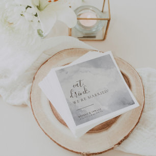 Serviette En Papier Fancy Classic Manger Boire Nous sommes mariés Mari