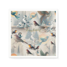 Fantaisie artistique, dessins d'oiseaux en couleur