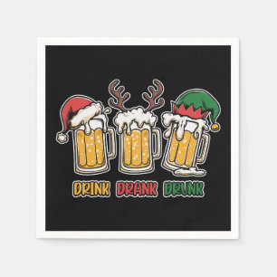 Serviette En Papier Fantaisie de bière de Noël