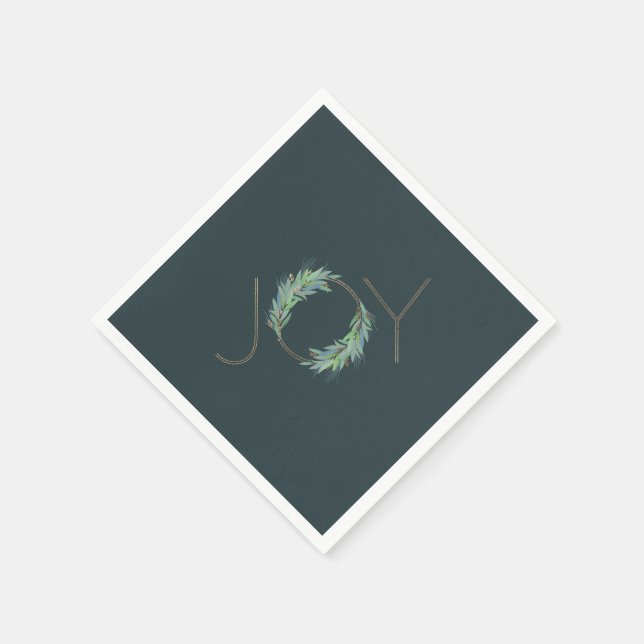 Serviette En Papier Fantaisie gaufre Gold Joy wreath Noël/fête (Coin)