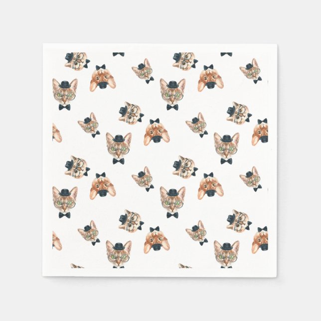 Serviette En Papier Fantastique Chats I (Devant)