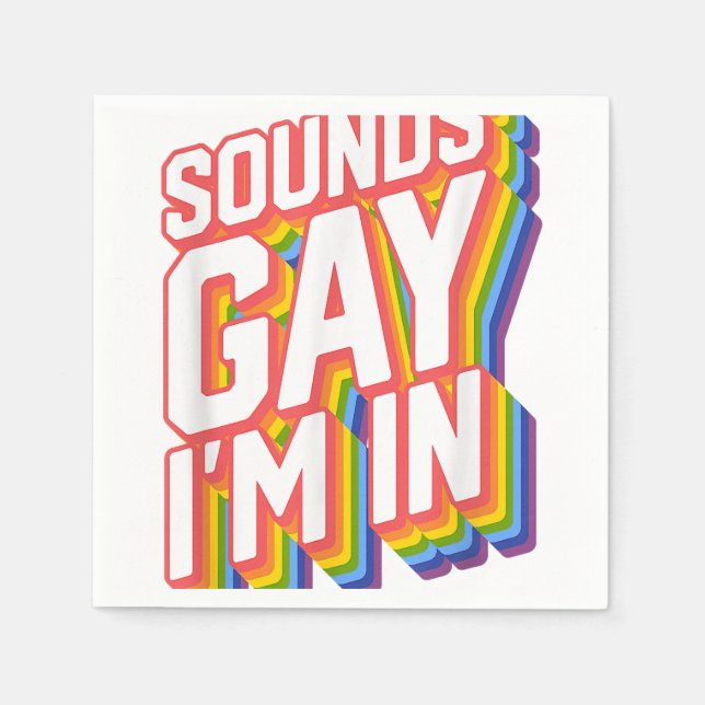 Serviette En Papier Fantastique chemise de fierté Sonne Gay I'm In (Devant)