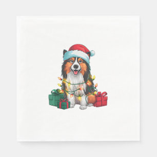 Serviette En Papier Fantastique lumière Noël Chapeau Tamaskan Chien No