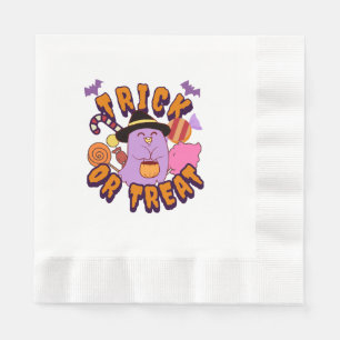 Serviette En Papier Fantôme adorable d'Halloween Trick or Treat