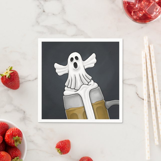Serviette En Papier Fantôme effrayant d'Halloween (En situation)