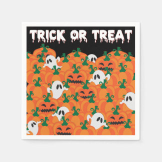 Serviette En Papier Fantômes d'Halloween Patch de citrouille hantée