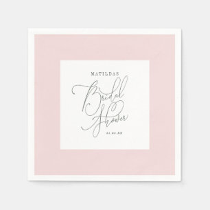 Serviette En Papier Fard à joues floral aquarelle Baby shower