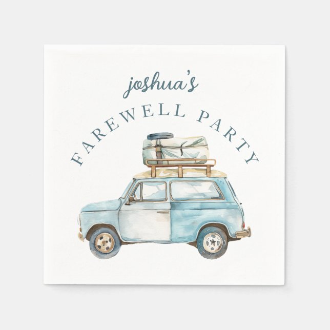 Serviette En Papier Farewell Grad Cute Car Partir Fête (Devant)