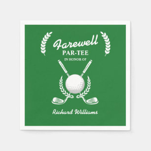 Serviette En Papier Farewell Retraite Golf Clubs Wreath Theme Party