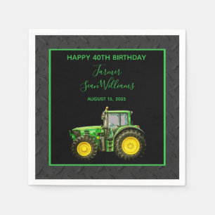 Serviette En Papier Farmer's 40th Birthday Party