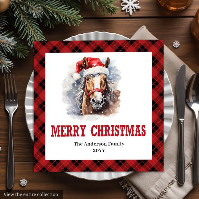 Serviette En Papier Farmhouse Western Tartan Christmas Napkins (Farmhouse Western Tartan Christmas Napkins)
