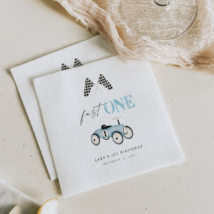 Serviette En Papier Fast ONE Retro Car Ride On Blue