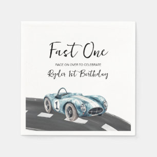 Serviette En Papier Fast One Voiture de Course Premier Anniversaire