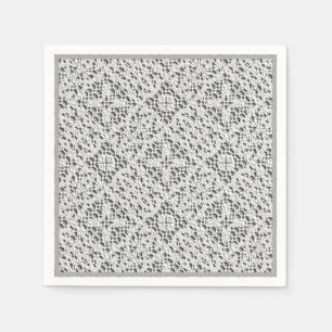 Serviette En Papier Faux Crochet Blanc