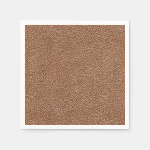Serviette En Papier Faux leather natural brown
