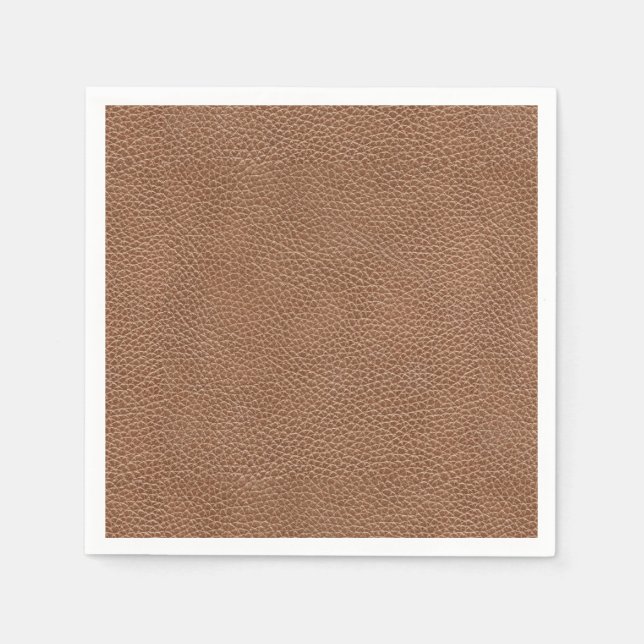 Serviette En Papier Faux leather natural brown (Devant)