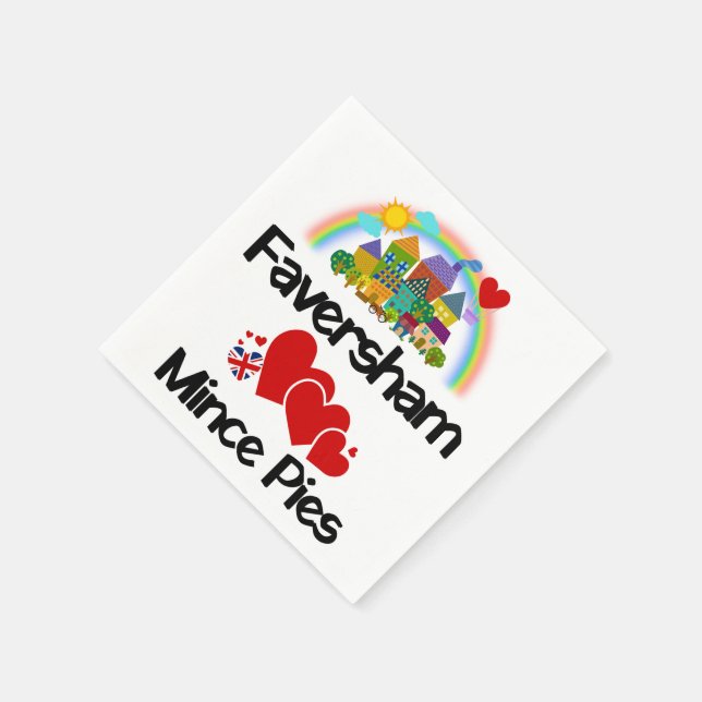 Serviette En Papier Faversham, Kent UK Aime Les Mince Pies (Coin)