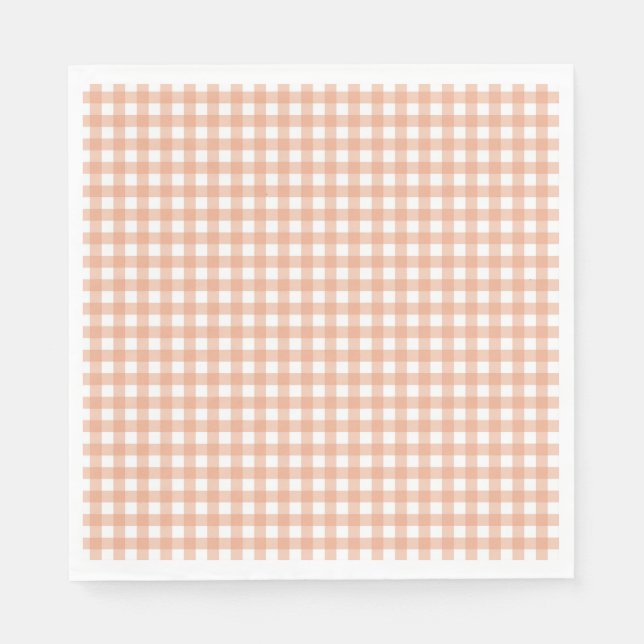 Serviette En Papier Faye et Lauren Fall Light En vichy Brown (Devant)