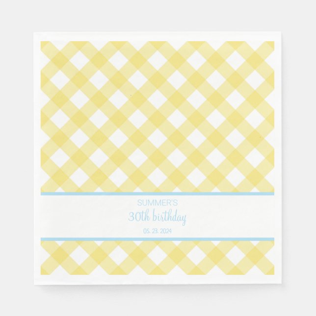 Serviette En Papier Faye et Lauren Fête Jaune (Devant)