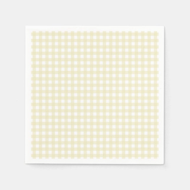 Serviette En Papier Faye et Lauren Pastel En vichy jaune (Devant)