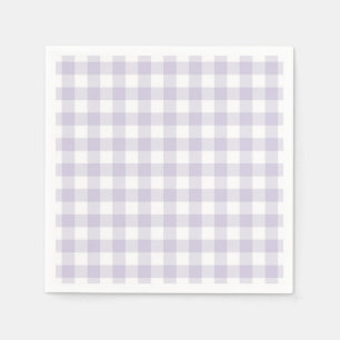Serviette En Papier Faye et Lauren Pastel Purple Plaid