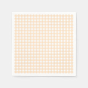 Serviette En Papier Faye et Lauren Peach Gingham