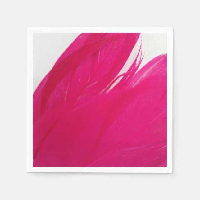 Serviette En Papier Feathery Fuschia (Devant)