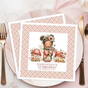 Serviette En Papier Fée Charmante Jardin Fantaisiste Fête d'anniversai
