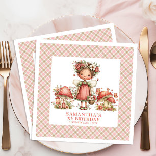 Serviette En Papier Fée de la Forêt Enchantée Fête d'Anniversaire Magi