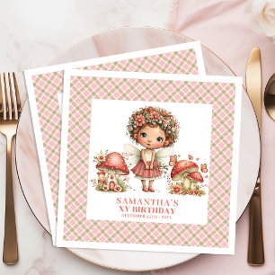 Serviette En Papier Fée de la Forêt Enchantée Fête Magique d'Anniversa