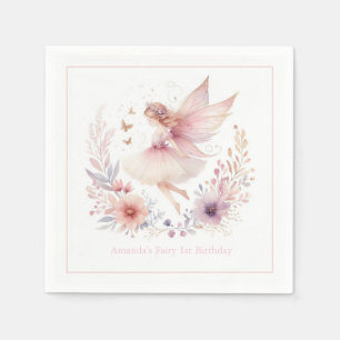 Serviette En Papier Fée Enchantée Fête d'anniversaire de 1 an
