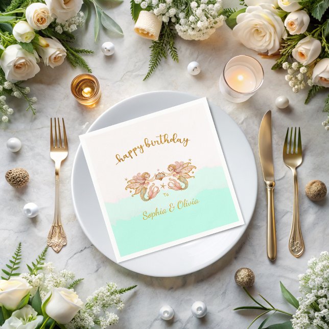 Serviette En Papier Fée Fairy Fairy Fairy Fairy Fairy Faid Anniversair (Créateur téléchargé)