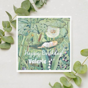 Serviette En Papier Fée Floral Garden Enchanted Forest Girl