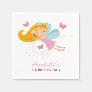 Serviette En Papier Fée mignonne Princesse Filles Anniversaire