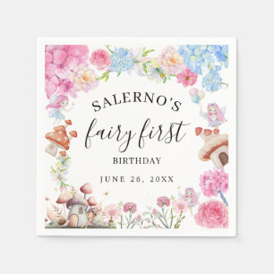 Serviette En Papier Fée Premier anniversaire 1er anniversaire Papier N