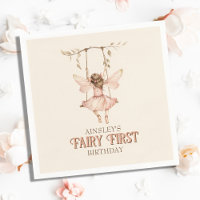 Fée rose pâle personnalisée Premier 1er anniversai