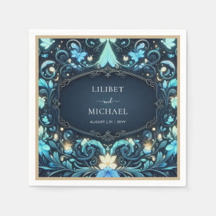 Serviette En Papier Fée Sauvage Enregistrer la Date Conte de Fée Éclat