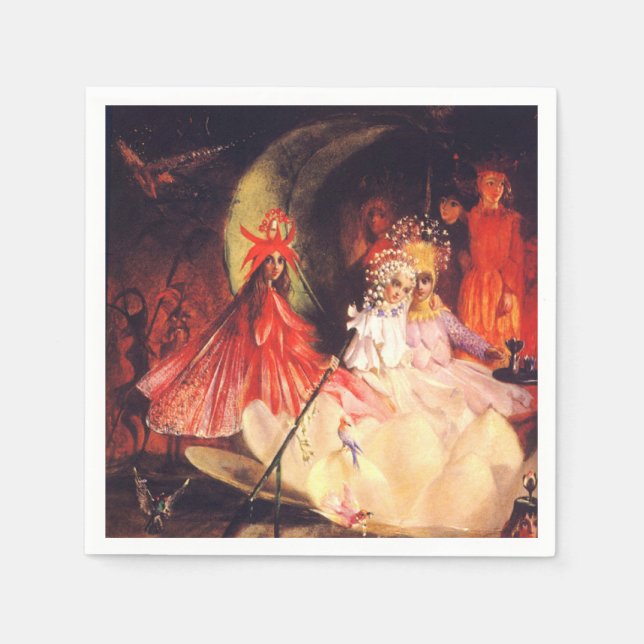 Serviette En Papier Fées d'été (Devant)