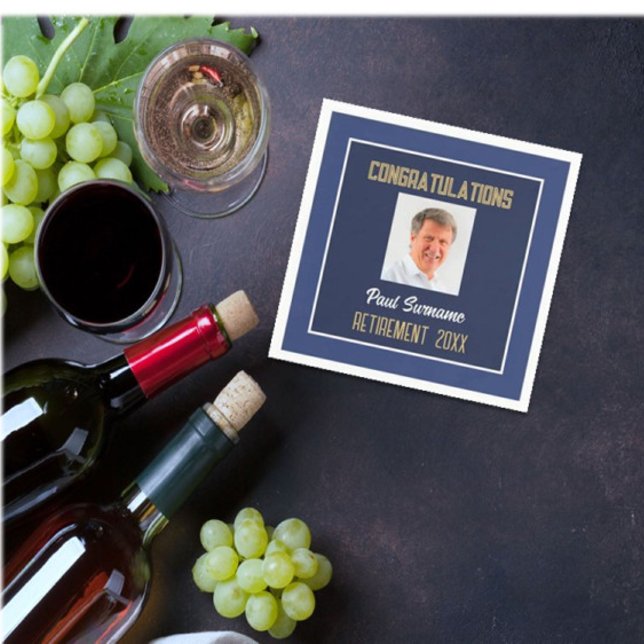 Serviette En Papier Félicitations à la retraite ! Photo de retraite Na (Créateur téléchargé)